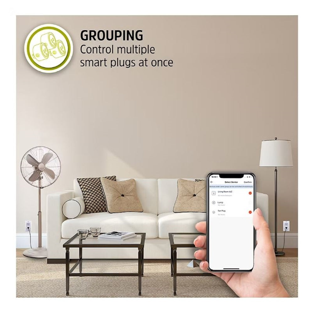Energizer Connect Smart Wi-Fi Indoor Plug, 2 pk. EIX3-1003-PP2