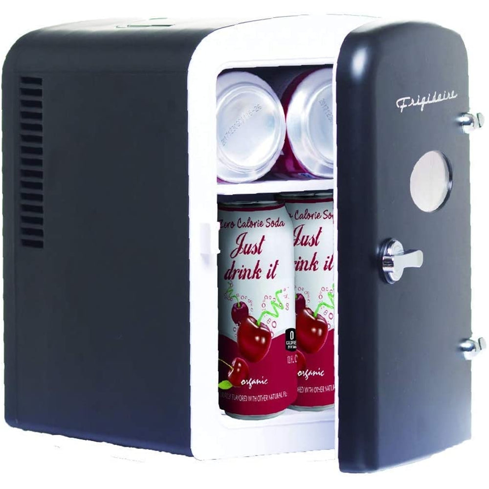 Frigidaire Portable Retro 6-can Mini Fridge EFMIS129-BLACK Certified Refurbished