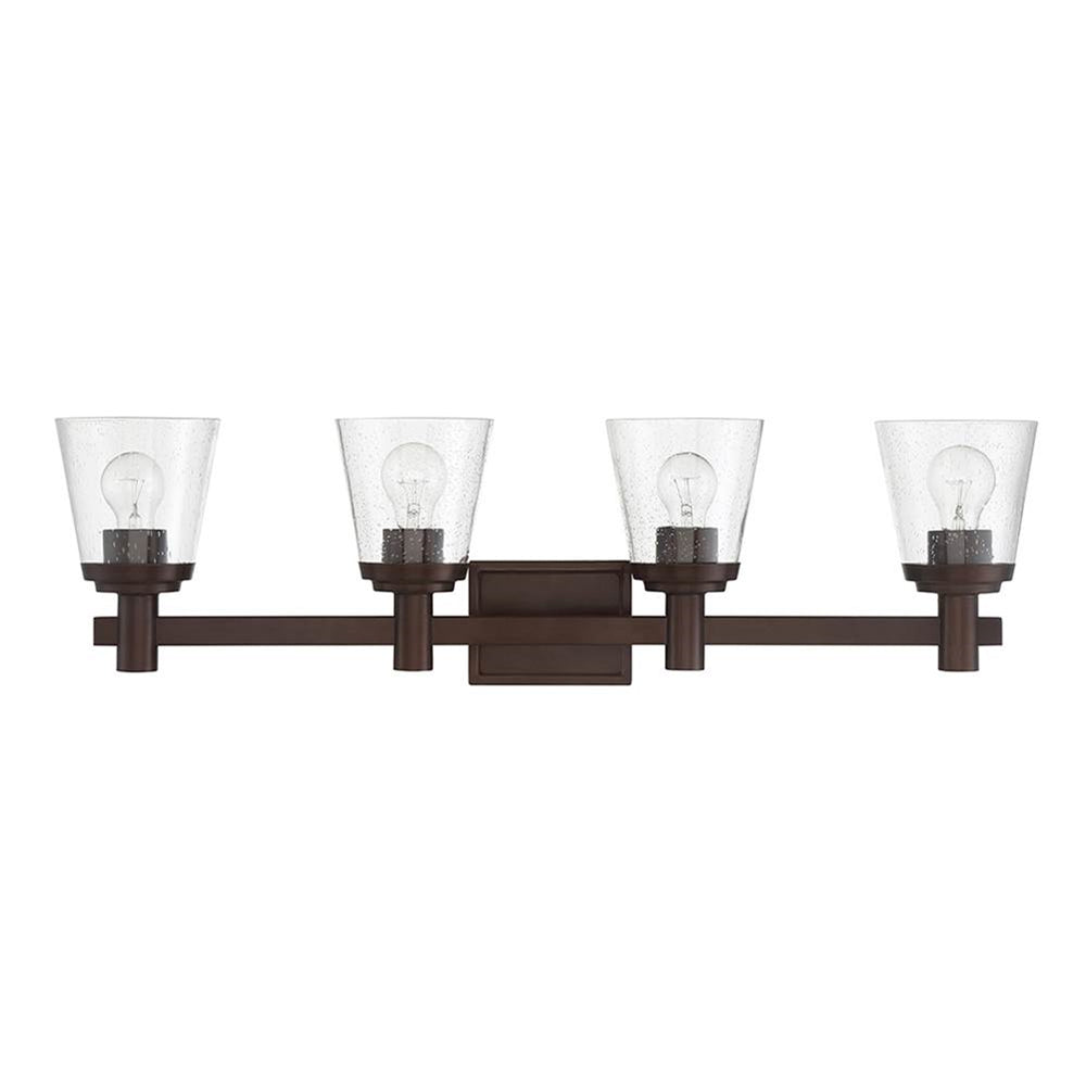 Sunset Lighting Riella 4-Light MB Vanity w/ Clear Seeded Glass F24104-64