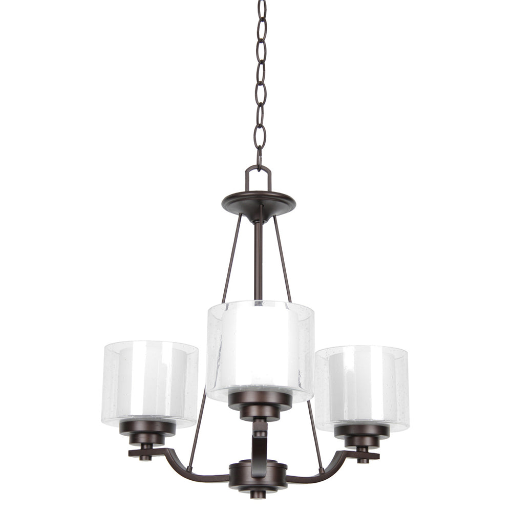 Sunset Lighting 3-Light 100W MB Sunset Chandelier, Provincial Bronze F17003-64
