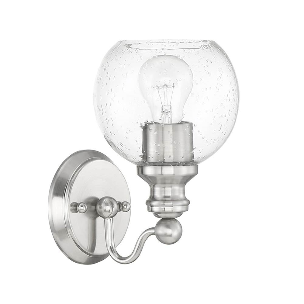 Sunset Lighting Oriana 1-Light MB Vanity w/ Clear Seeded Glass F29011-80