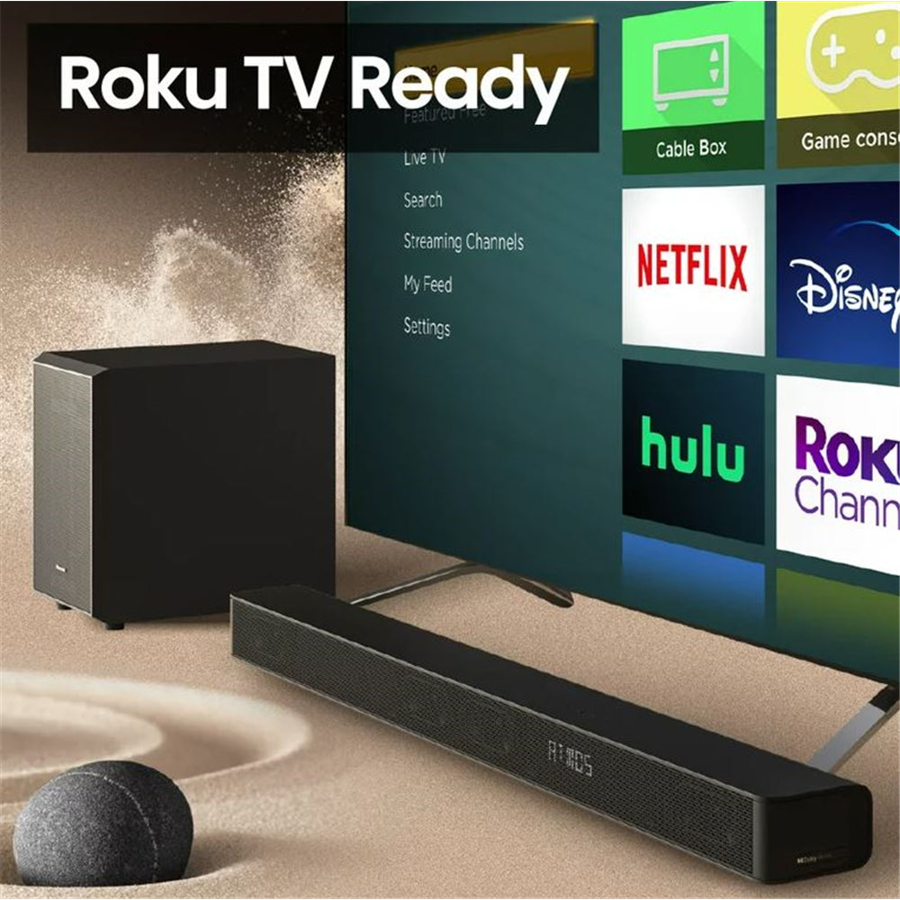 Hisense 5.1 Channel Soundbar with Wireless Subwoofer AX5100G - Black