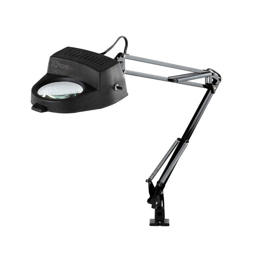 Electrix 7268 BLACK Magnifier Lamp, Incandescent, Clamp-on Mounting, 3-Diopter, 33" Reach, 60W