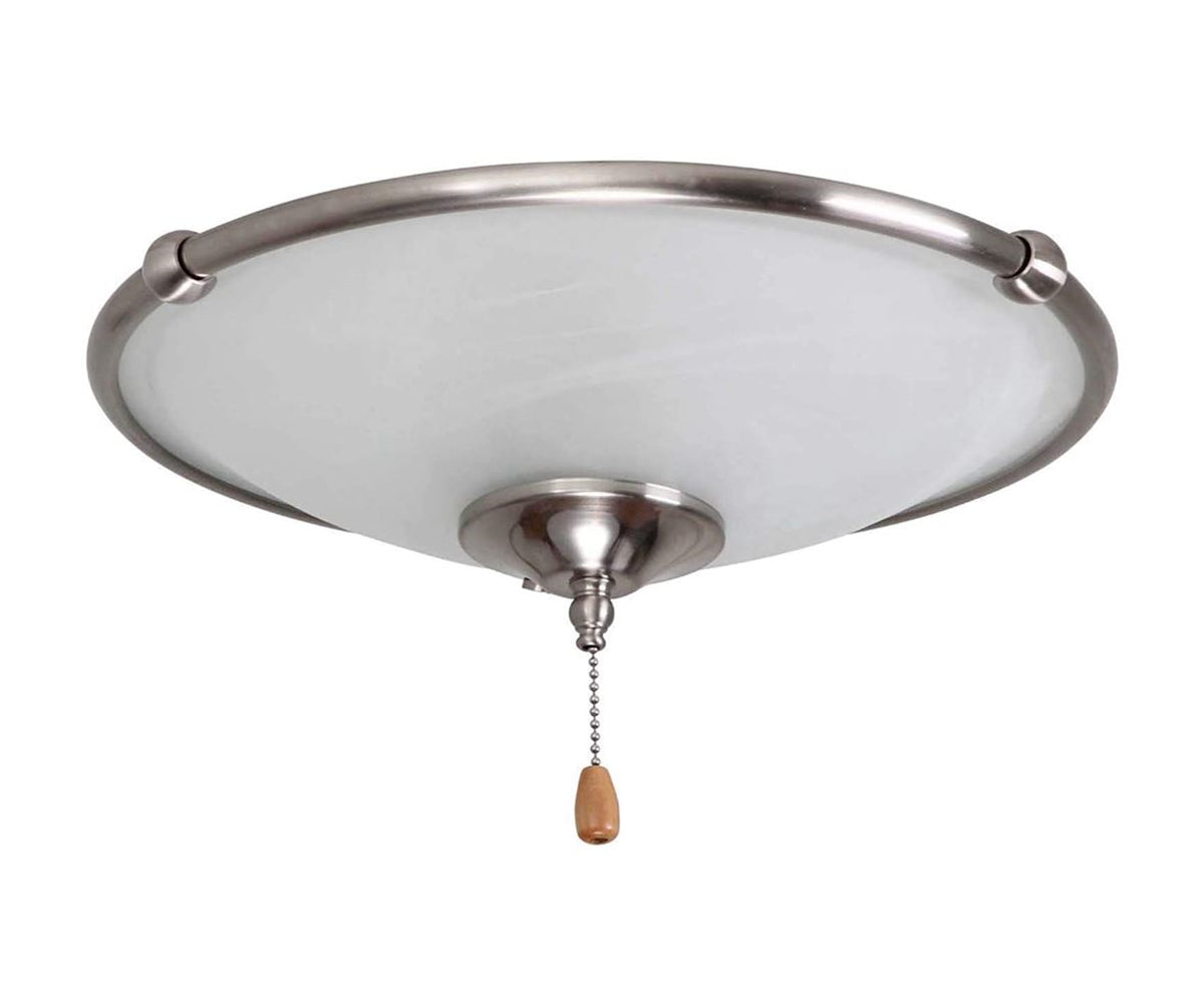 Emerson 12" Low Profile LED Bowl Light Kit w/ Frosted Shade Brushed Steel LK53BS