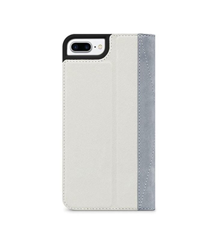 Decoded Leather White/Grey Wallet Case f/ iPhone 8 Plus / 7 Plus / 6s & 6 Plus