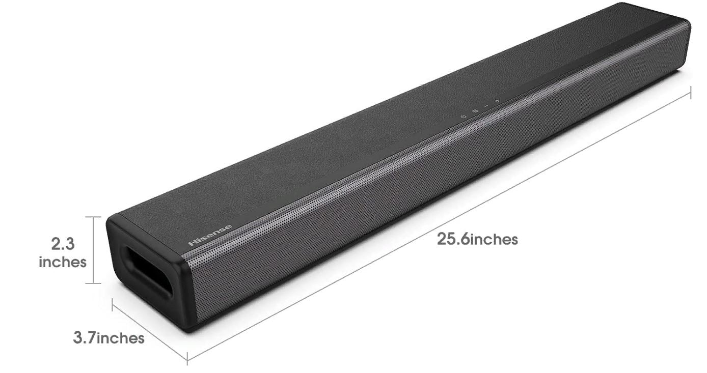 Hisense HS214 2.1ch Sound Bar w/ Built-in Subwoofer 108W Bluetooth