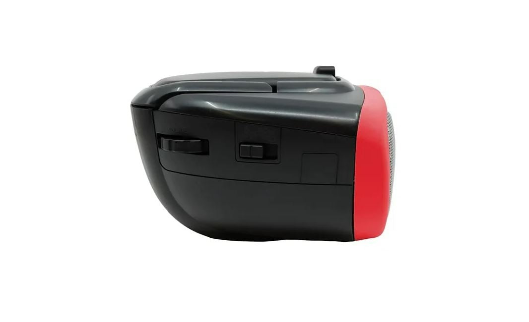 Proscan BoomBox/Portable CD Player with AM/FM Radio, AUX Input, Red PRCD243M-RED