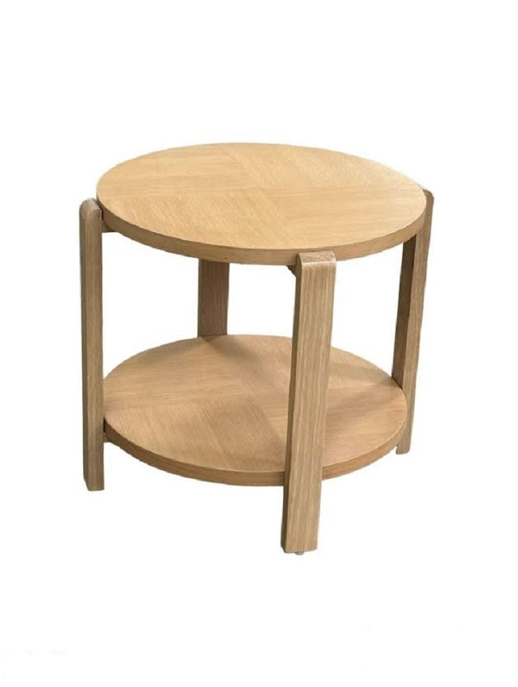 Interior Define Devon Side Table Natural Oak DEV.TBL.SIDE.NAT-OAK - 22"diam. x 19.25"h.