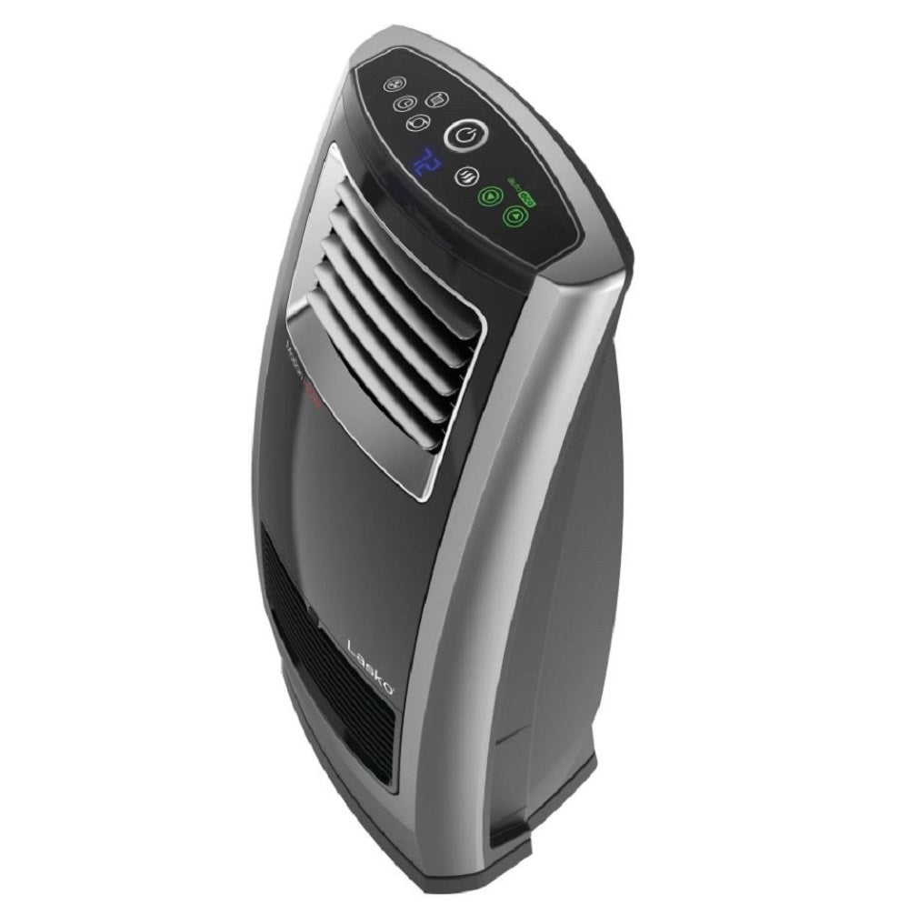 Lasko Oscillating 22.5" 1500W Motion Heat Plus Ceramic Room Heater with Remote - Black/Silver CC23185