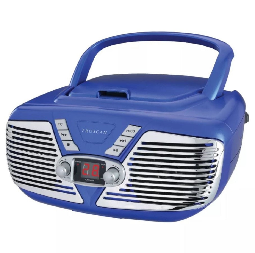 Proscan Retro-Style CD/Radio Boom Box, Blue PRCD211-BLUE_AMZ