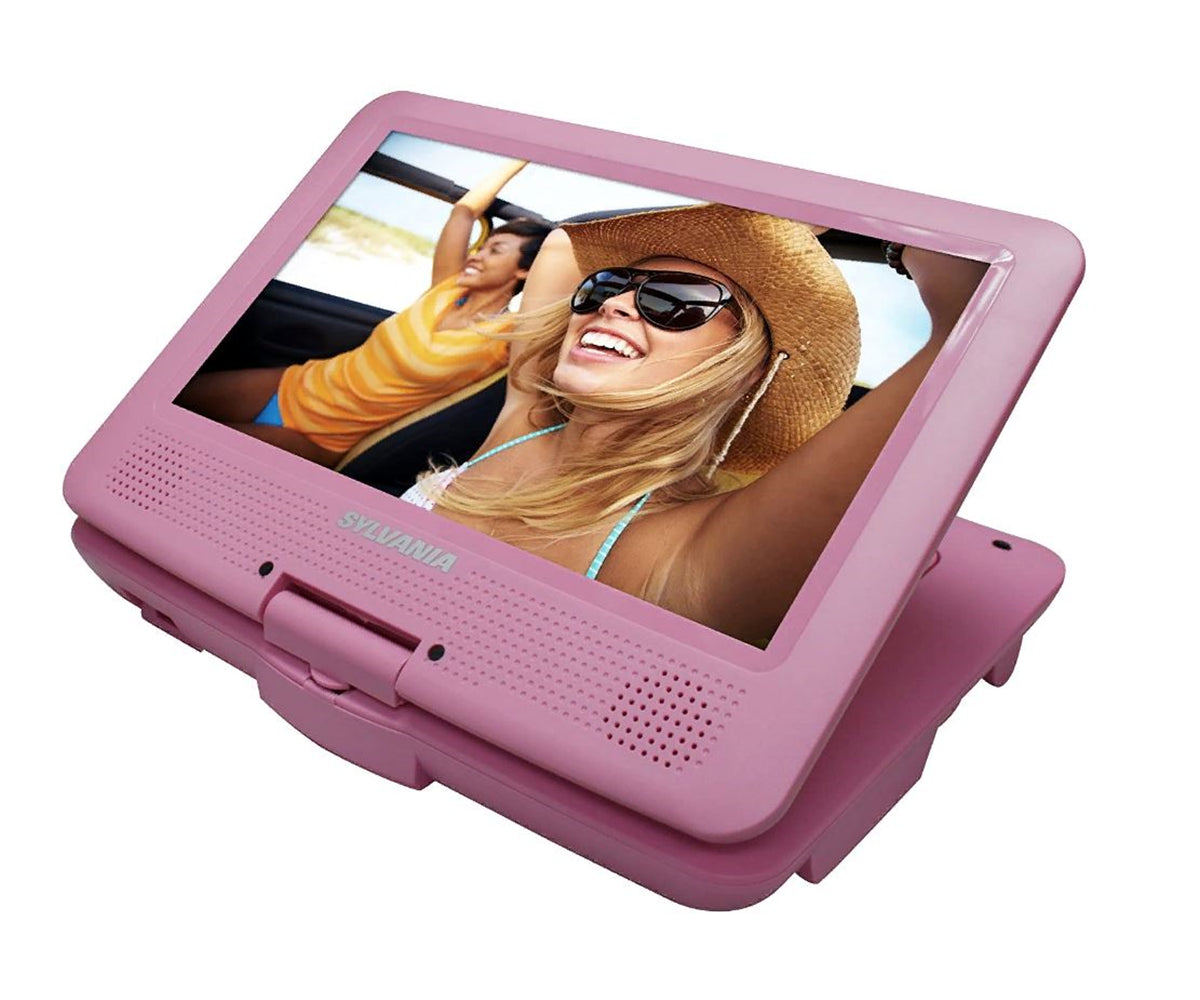 Sylvania 9" Portable DVD Player w/ Swivel Screen & 5-hour Battery SDVD9020D-PINK