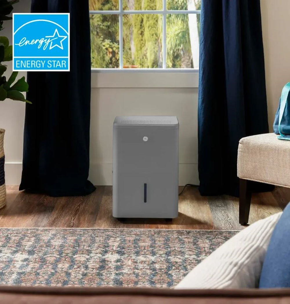GE - 50-Pint Energy Star Portable Dehumidifier with Smart Dry - Grey ADYR50LCG1