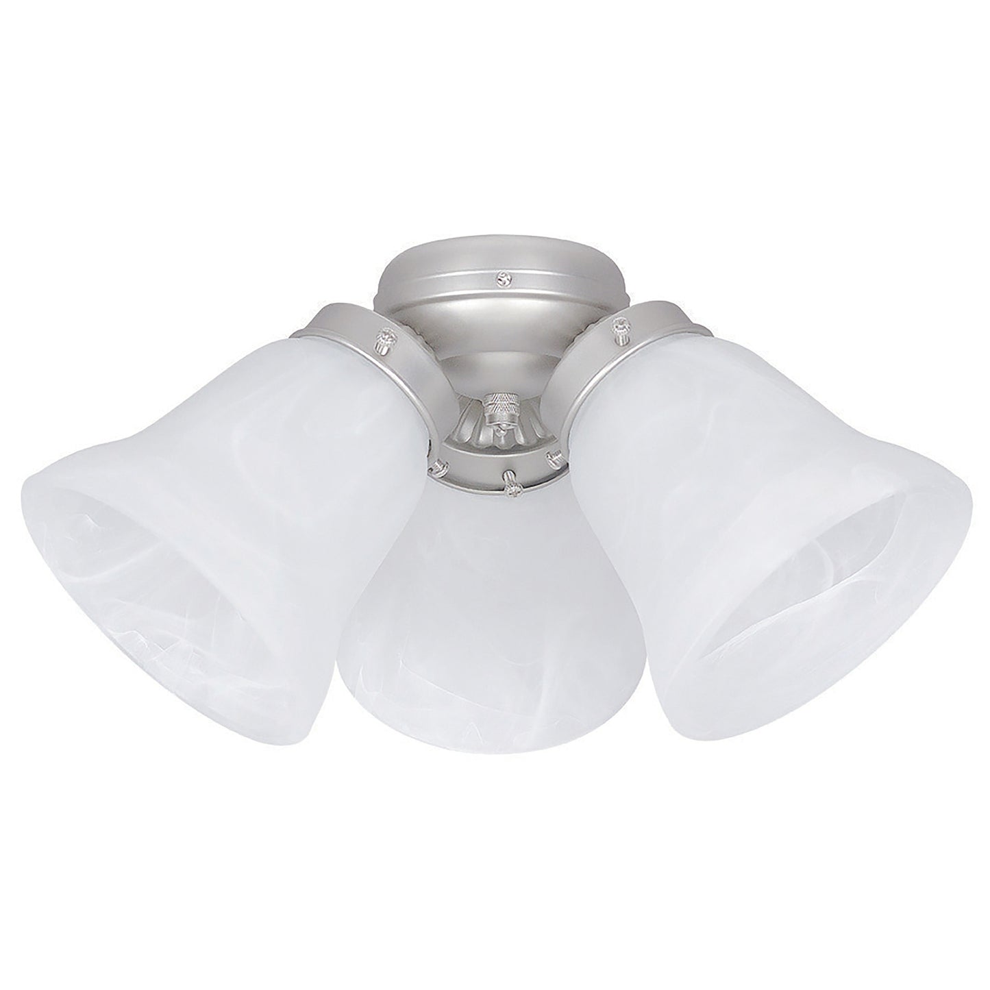 Sunset Lighting 3-Light Satin Nickel LED Ceiling Fan Light Kit F7772-53-MB-LED
