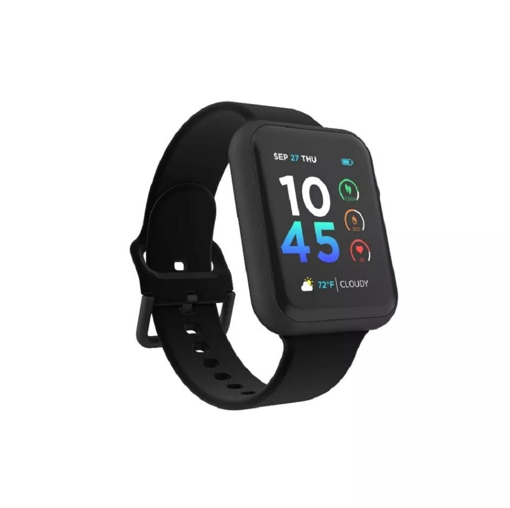 iTouch Air 4 Unisex Black Silicone Strap Smartwatch 46mm TA4L01-G02