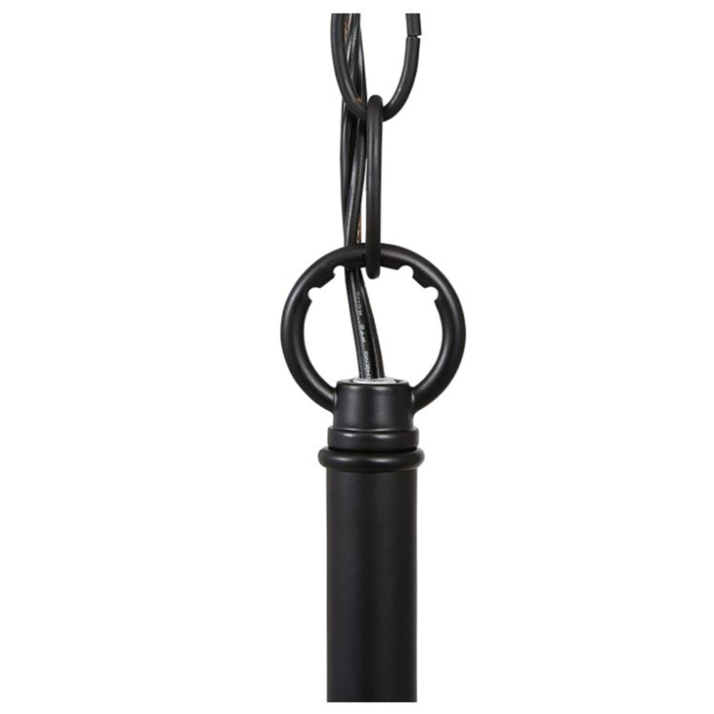 Luminance Black Chandelier 3-Light for Foyer | Hanging Ceiling Fixture Adjustable Chain F27033-31