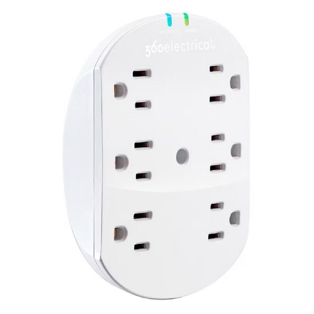 360 Electrical Habitat 2.4 6' Extension Cord with Loft 6-Outlet Surge Protector