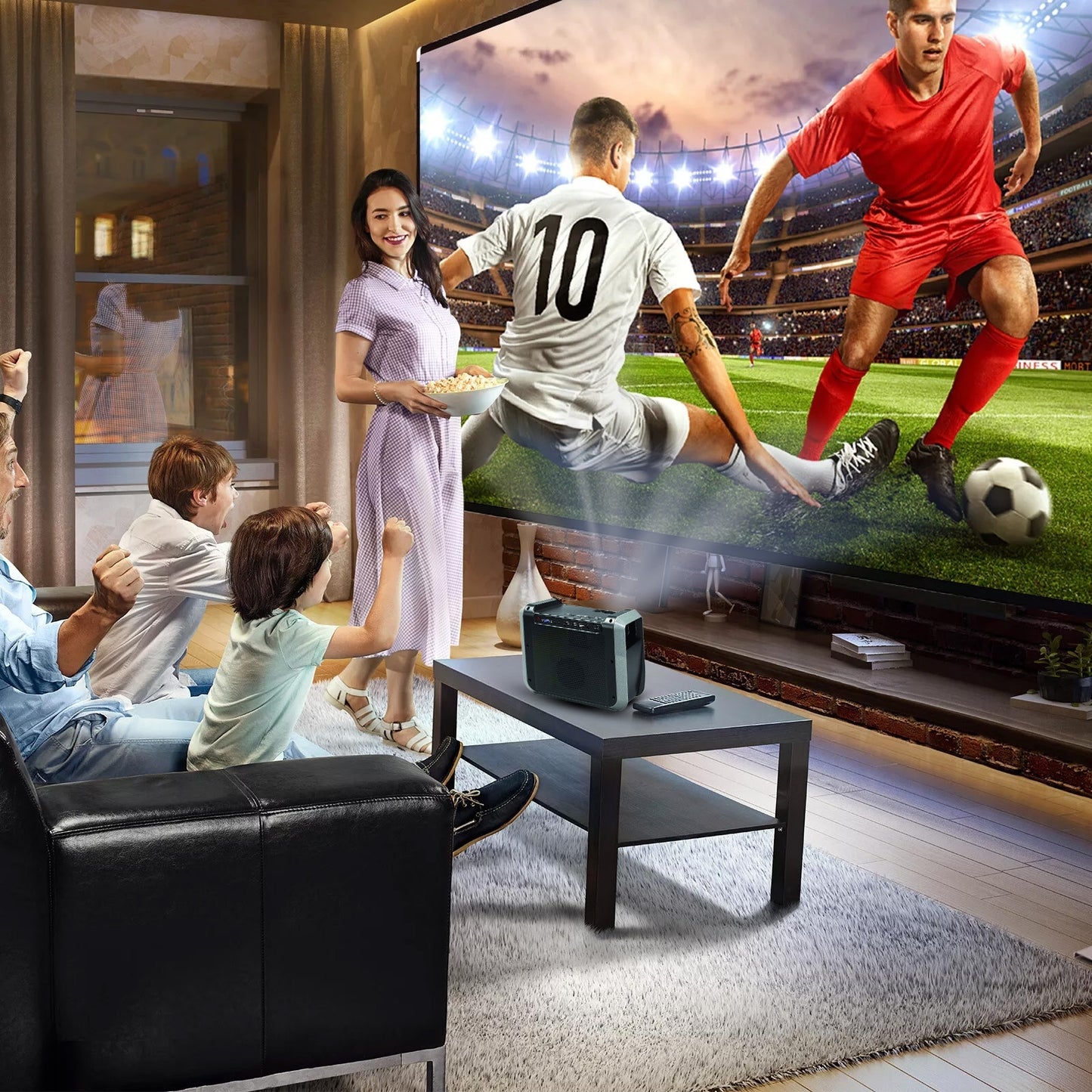 RCA Portable Home Theater Projector Streaming Ready BT 30"-150" Picture RPJ060-BLACK/GRAPHITE