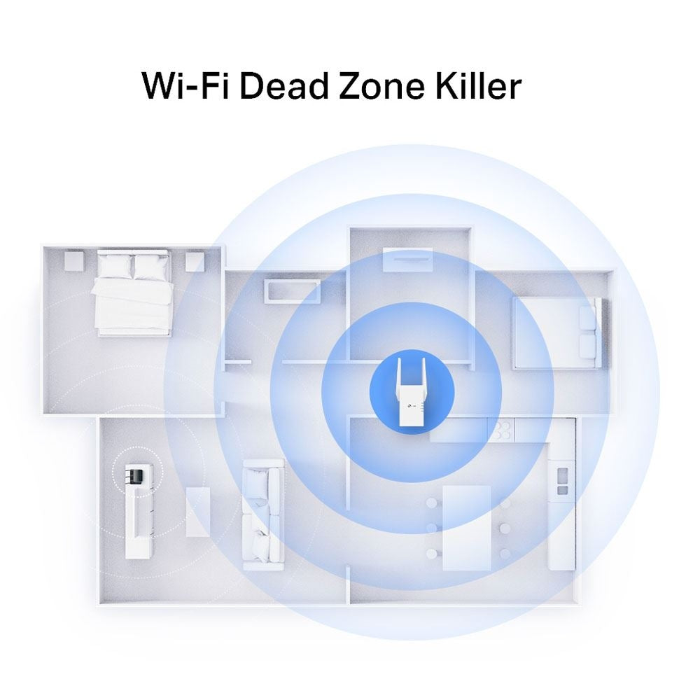 TP-Link AX3000 Dual-Band Wi-Fi 6 Range Extender RE705X White