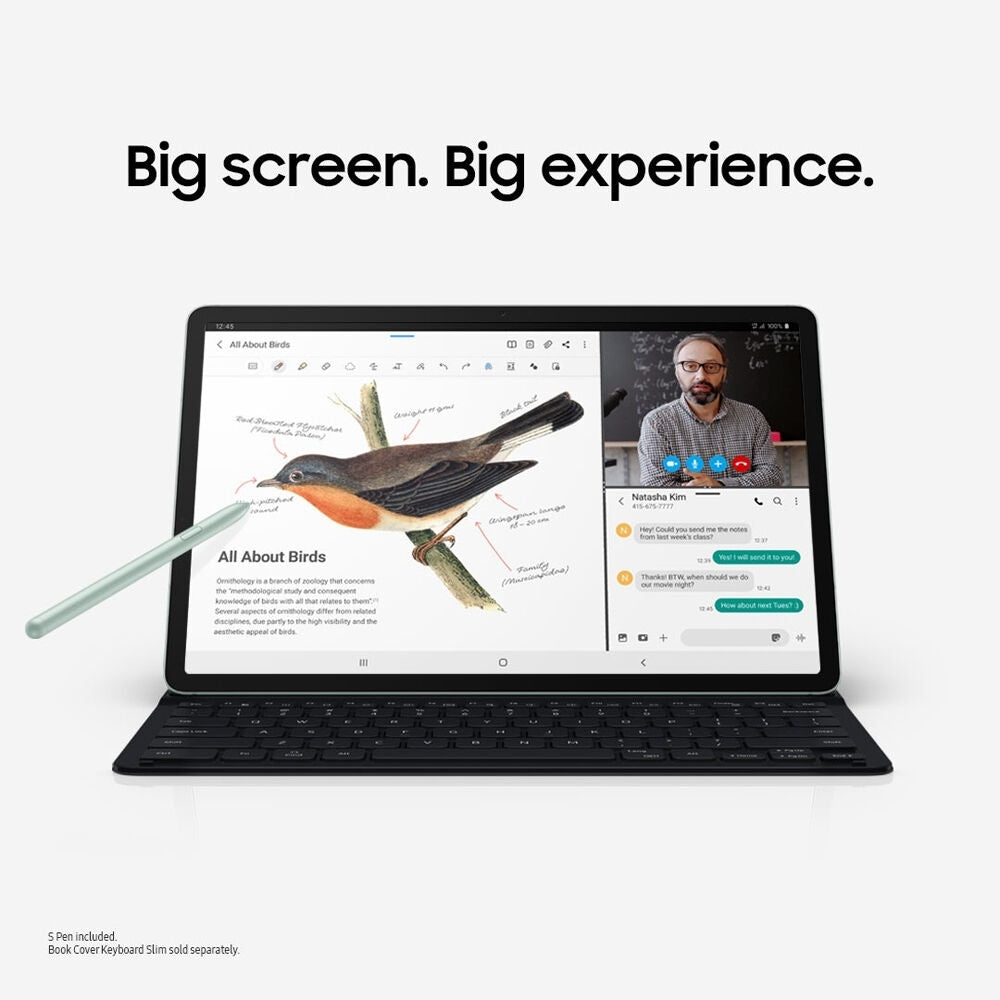 Samsung 12.4" Galaxy Tab S7 FE 64GB Tablet Wi-Fi Only, Mystic Black SM-T733NZKAXAR