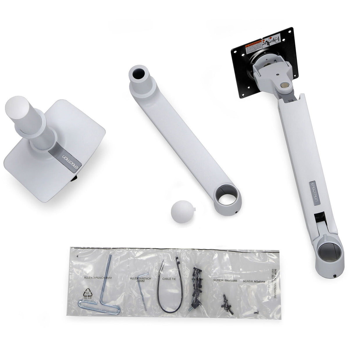 Ergotron – LX Monitor Arm, Single Monitor Desk Mount – for Monitors up to 34 Inches, White 45-490-216