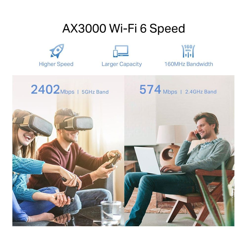 TP-Link AX3000 Dual-Band Wi-Fi 6 Range Extender RE705X White