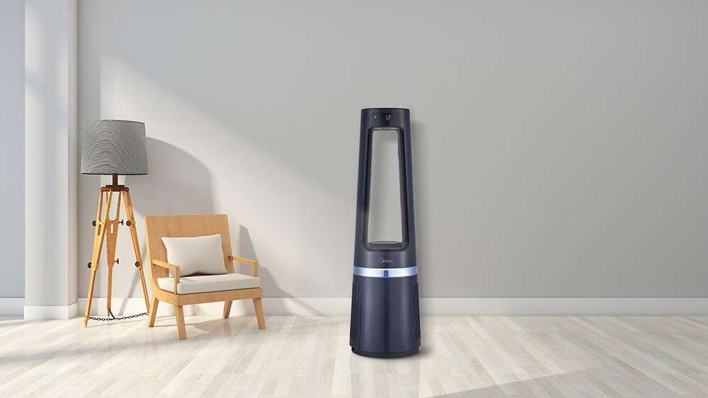 Midea 3-in-1 Bladeless Fan, Air Purifier, and Heater, Black, MSF15AH6LB