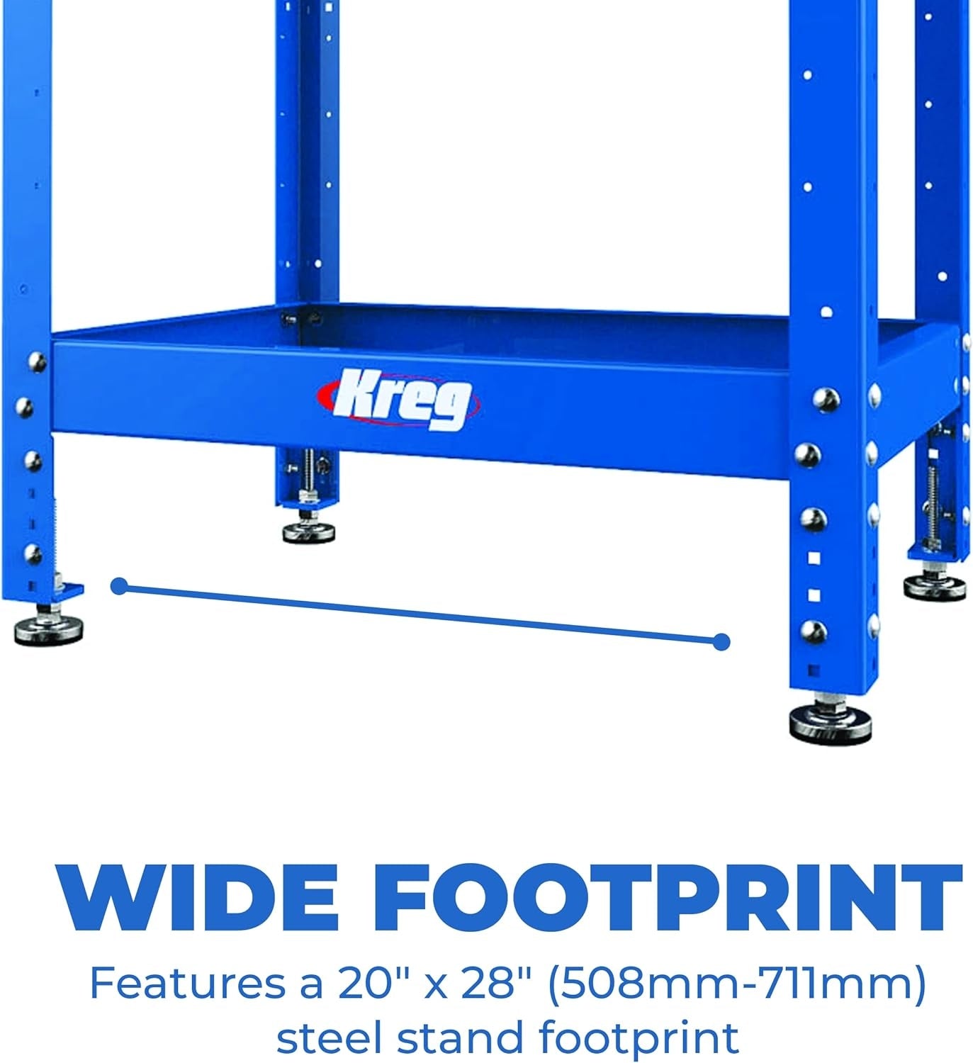 Kreg Multi-Purpose Shop Stand Steel Adjustable Table Saw Stand KRS1035