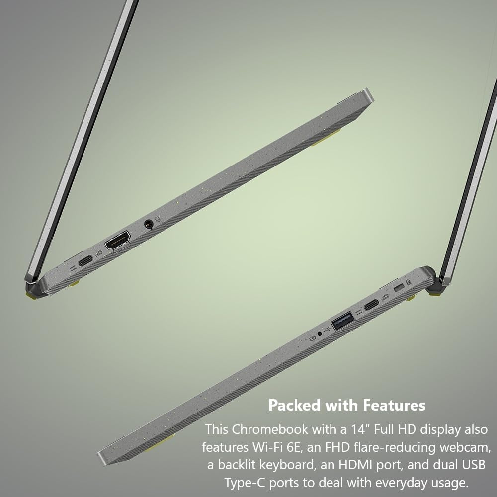 Acer Vero 514 14" FHD IPS Chromebook Intel Core i3-1215U 8GB RAM 128GB SSD Cobblestone Gray NX.KAJAA.004