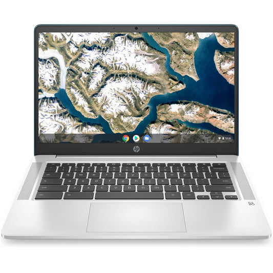 HP Chromebook 14A-NA0062TG Intel Pentium Silver N5030 4GB 128GB 14" HD Chrome, Built-in Bluetooth, Backlit Keyboard, Teal