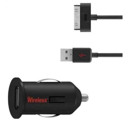 Just Wireless Car Power Adapter 30-pin Apple connector Black 03461