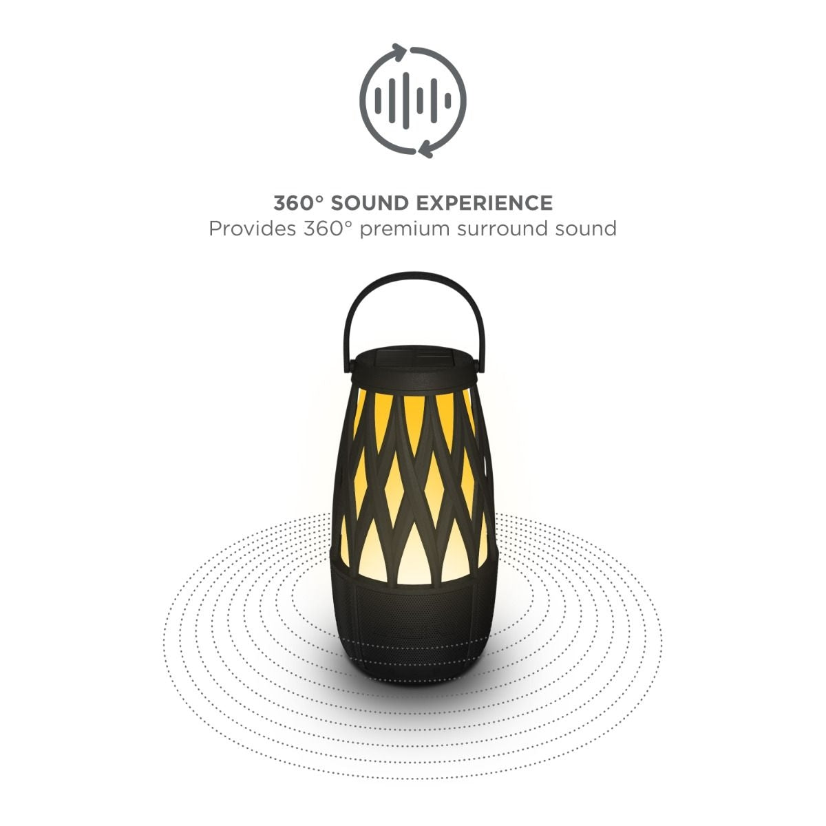 ION iSP136 Tahiti 10-Watt Outdoor Lantern-Style Solar-Rechargeable Bluetooth Speakers