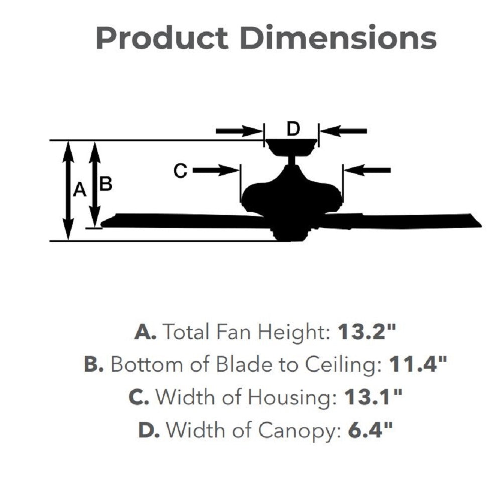 Kathy Ireland Home Crown Select Eco 60in Ceiling Fan | Home Improvement Fixture with Wall Control | Light Kit Adaptable, Antique Pewter with Smoky Grey Blades CF4502AP-B78SMG