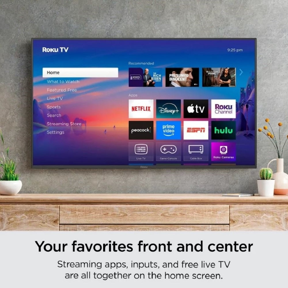 Roku 50" 4K HDR Smart Roku TV with Roku TV Remote 50BA