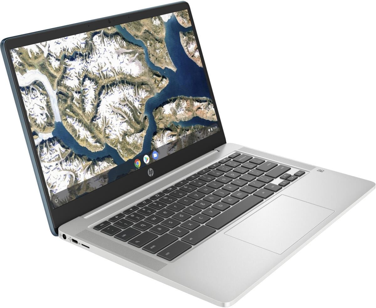 HP Chromebook 14A-NA0062TG Intel Pentium Silver N5030 4GB 128GB 14" HD Chrome, Built-in Bluetooth, Backlit Keyboard, Teal