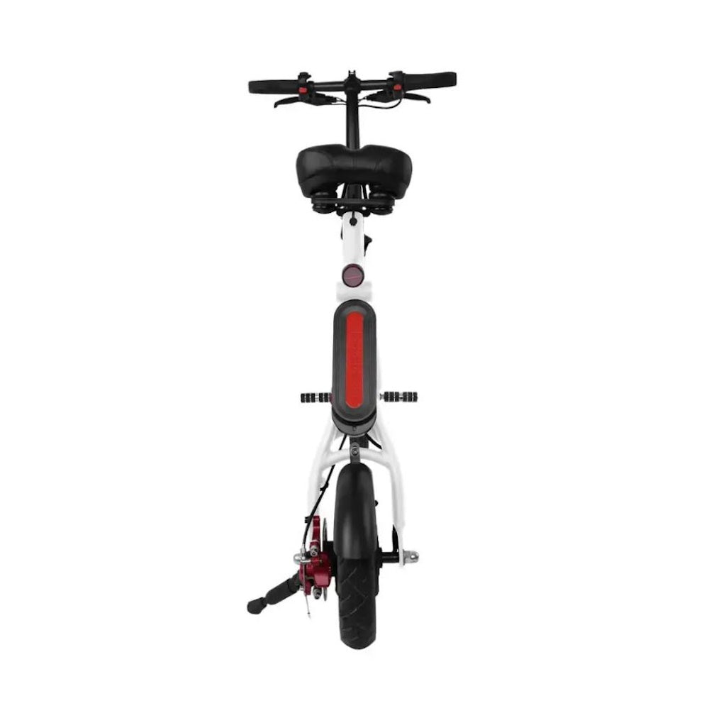 Swagtron Swagcycle Pro Folding SCP-1 E-Bike w/ 15-mile Max Operating Range & 18 mph Max Speed - White 38026-5 - UL Certified: UL2272