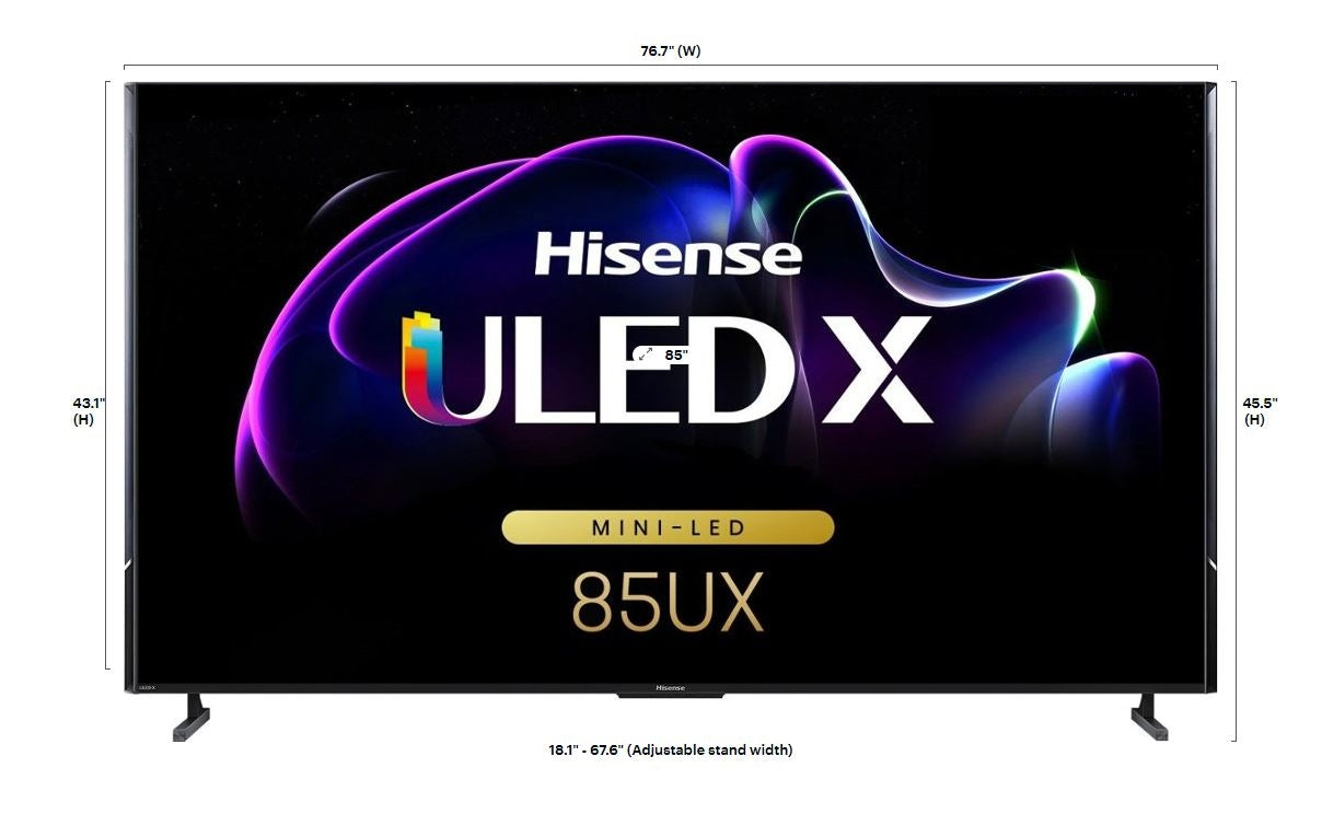 Hisense 85" UX Series Mini-LED ULED 4K UHD Google TV 85UX 2023