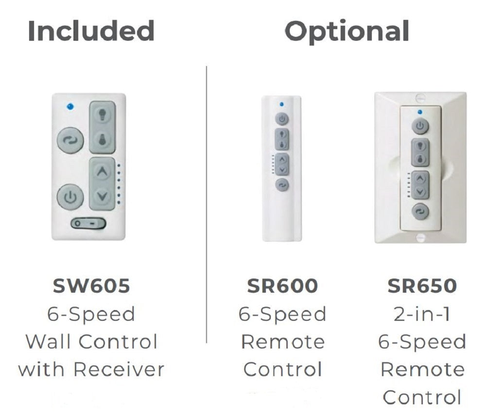 Kathy Ireland Home Crown Select Eco 60in Ceiling Fan | Home Improvement Fixture with Wall Control | Light Kit Adaptable, Antique Pewter with Smoky Grey Blades CF4502AP-B78SMG