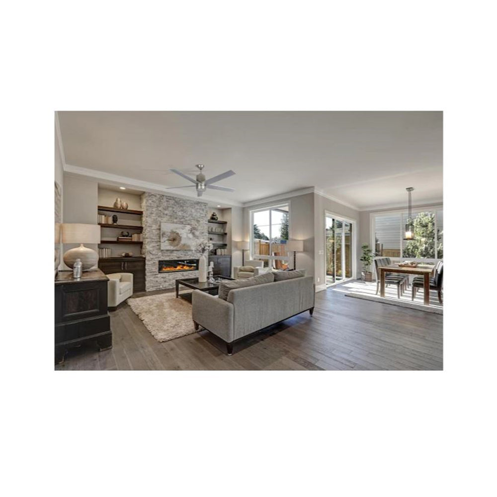 Concord Fans 56" Vento Ceiling Fan Silver/White Blades with LED and Remote