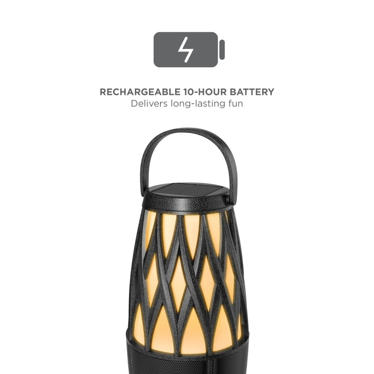 ION iSP136 Tahiti 10-Watt Outdoor Lantern-Style Solar-Rechargeable Bluetooth Speakers