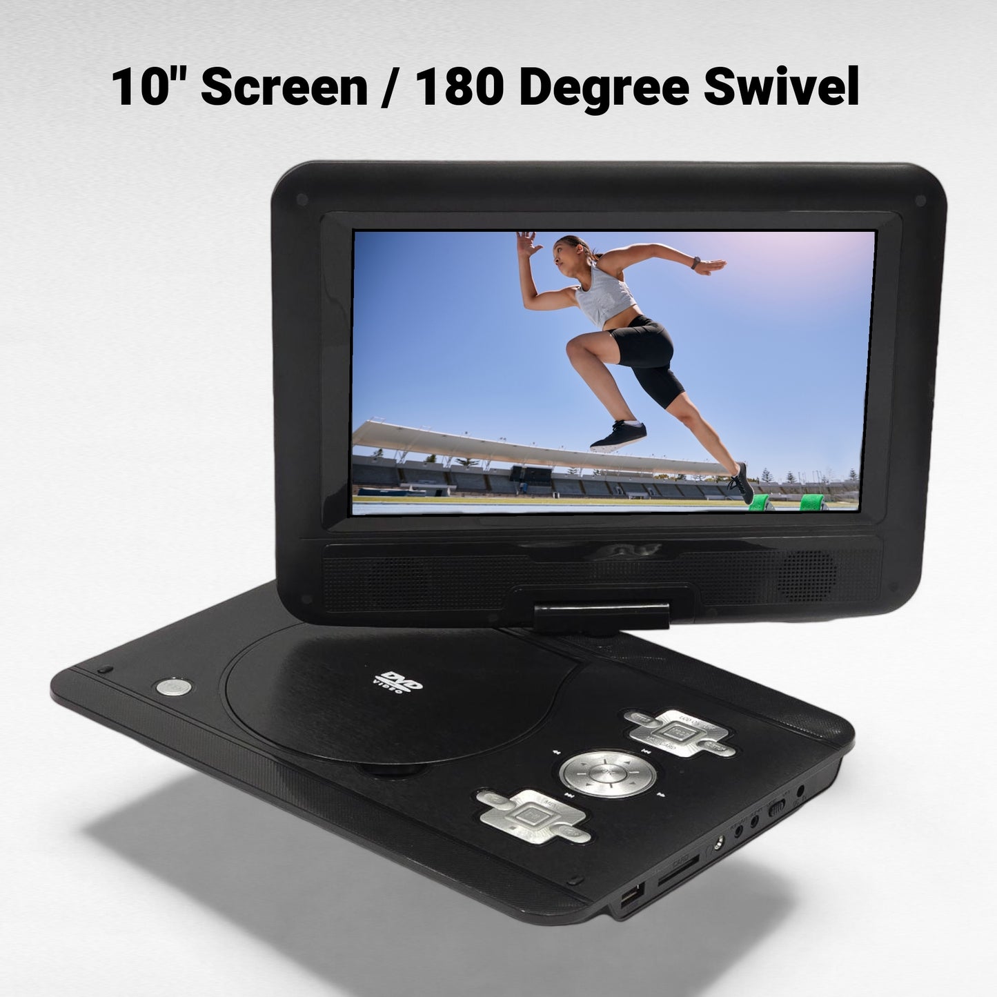 Onn Portable 10" DVD Media Player 5-hr Battery w/ Remote control 100093889-NC
