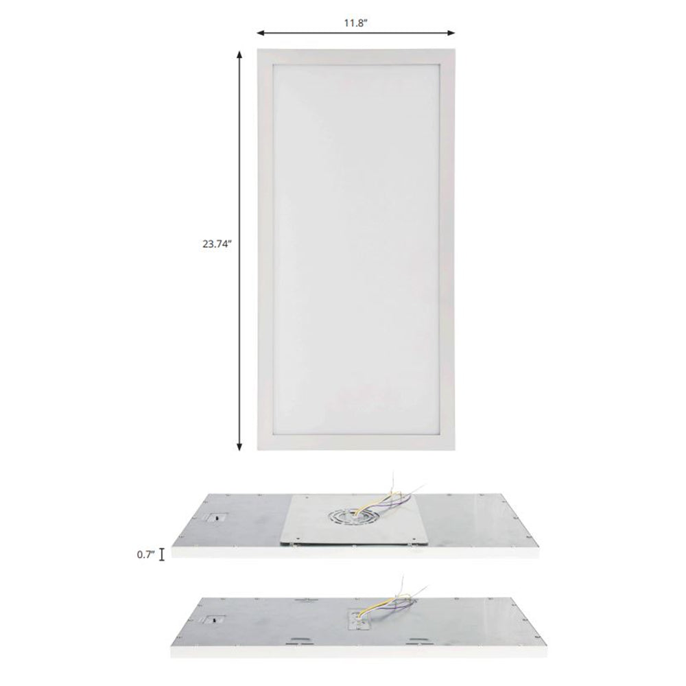 Luminance 18W 1-Light LED Flush Mount Ceiling Fixture in White F9531-30