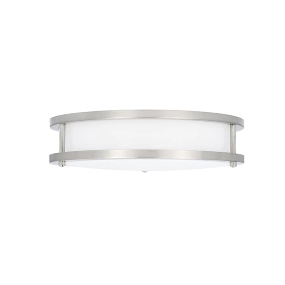 Sunset Lighting 12" 1-Light LED 4000K Flush Mount Light Bright Satin Nickel F9913-80-1-4K