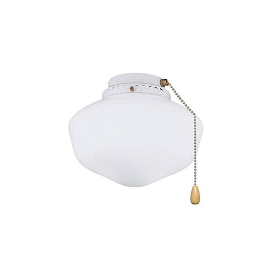 Emerson Ceiling Fan Light Kit Damp Location Schoolhouse Light Fixture, 23-W Medium Base Compact Fluorescent Bulbs, Appliance White CFSLKPFWW