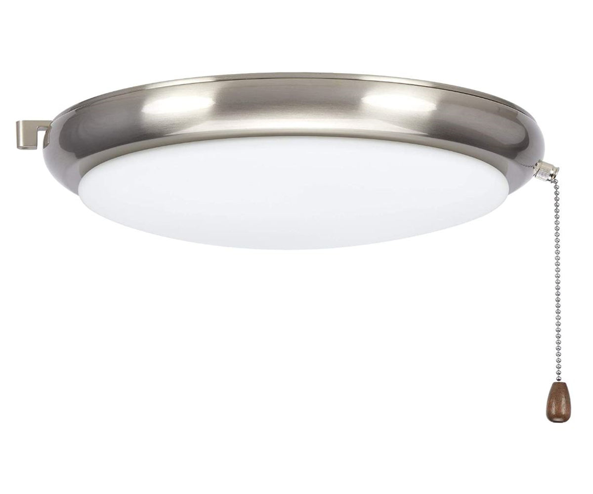 Emerson 11" LED Luna Light Kit w/ Opal Matte Shade - Brushed Steel LK66BS