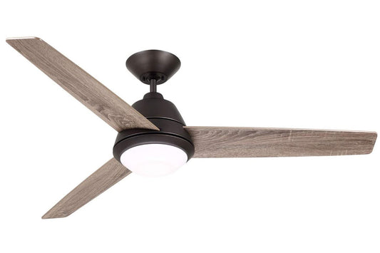 Emerson Geode 52" Oil-Rubbed Bronze Ceiling Fan w/ LED Light Aged Oak Blades CF370ORB