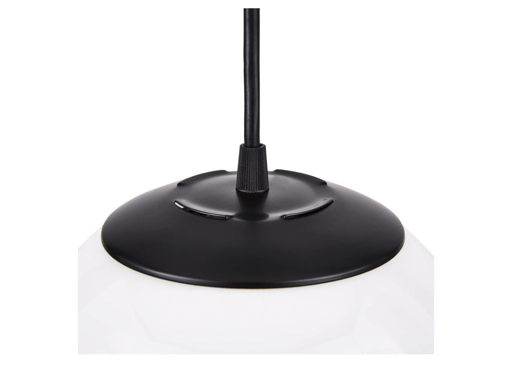 Luminance Globe Pendant Lighting Black Adjustable Length 10" Diam. F3403-31
