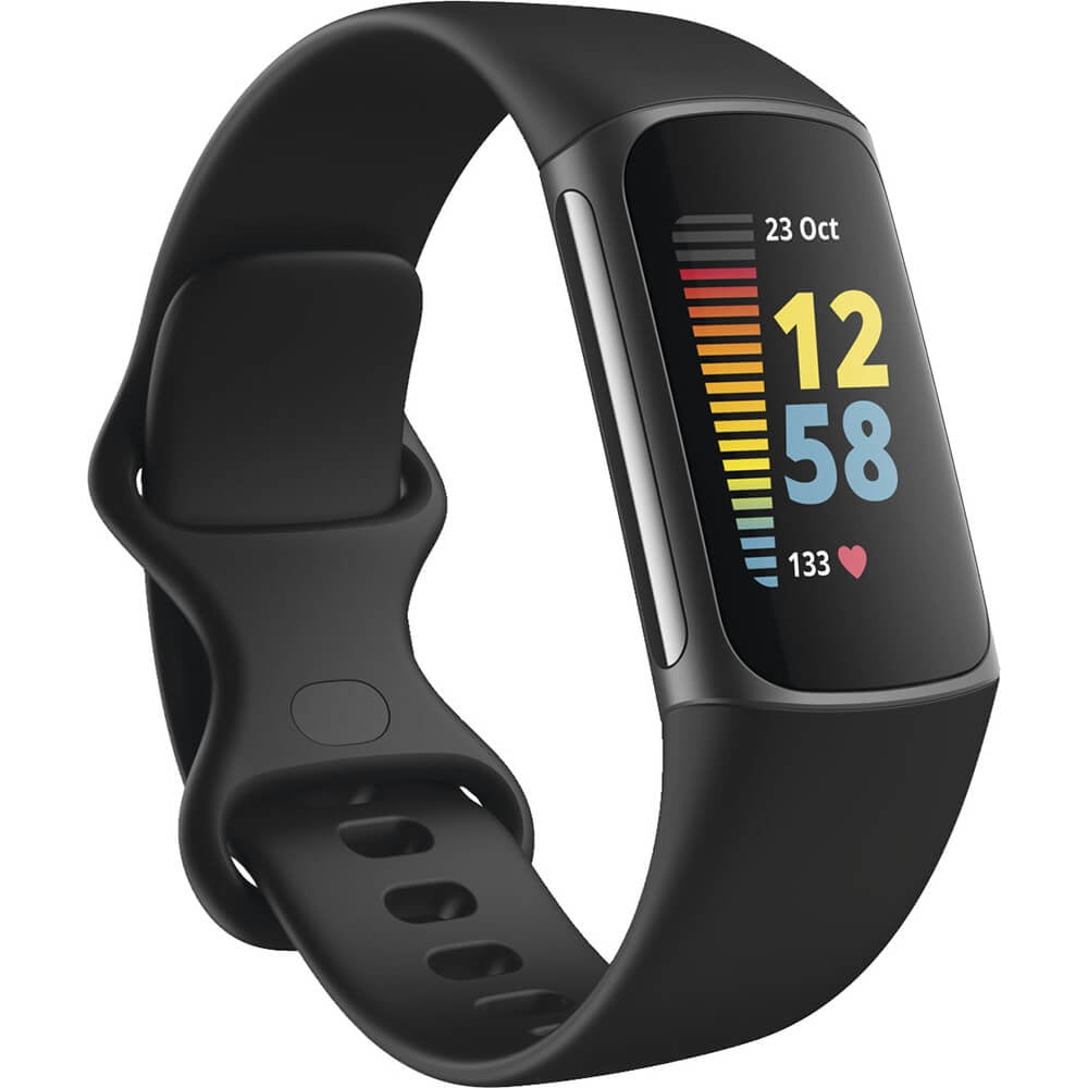 Fitbit Charge 5 Advanced Fitness & Health Tracker Graphite w/ Bonus Blue Band FB421BKBKLBNDLB