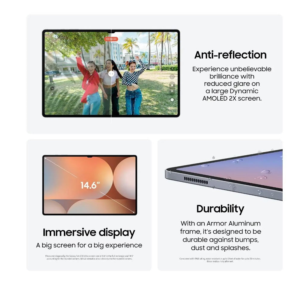Samsung Galaxy Tab S10 Ultra 14.6" 1TB Wi-Fi with S-Pen Platinum Silver SM-X920NZSIXAR