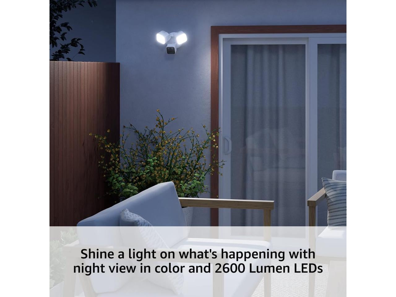 Blink Outdoor Wired 1080p Security Camera with Floodlight - White B0B5VLCL1N