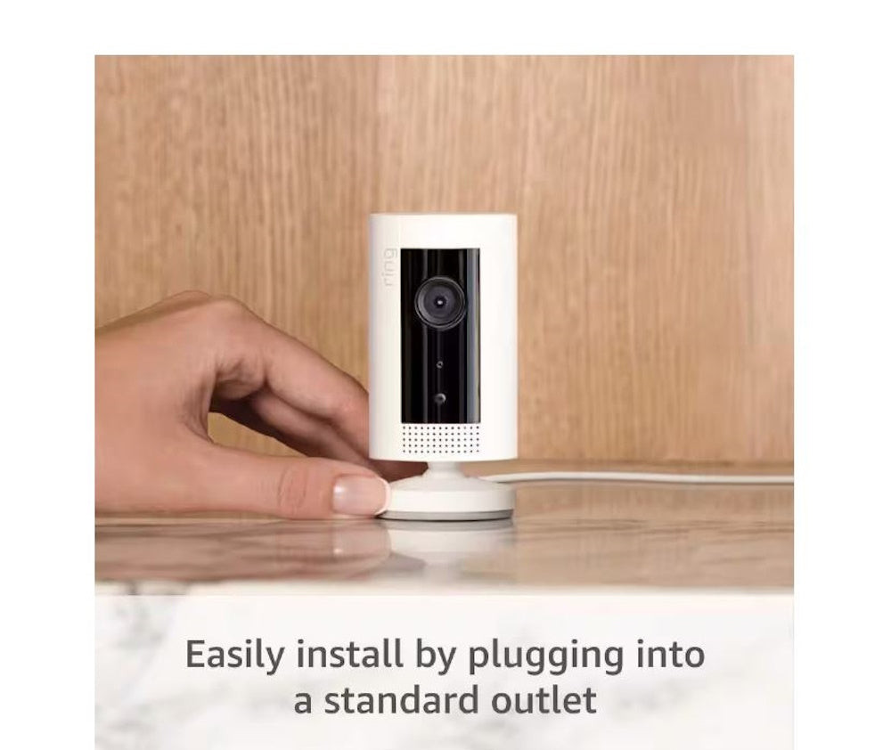 Ring Indoor Cam (1st Gen) Plug-In Smart Security Wi-Fi Video Camera with 2-Way Talk and Night Vision, White 8SN1S9-WEN0